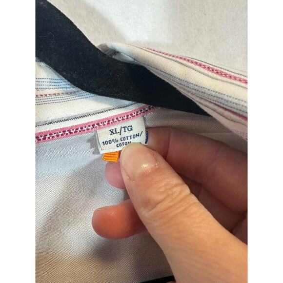 Tommy Bahama Men's XL Bold Striped Long Sleeve Shirt Button Cotton Island B21 - Picture 4 of 7